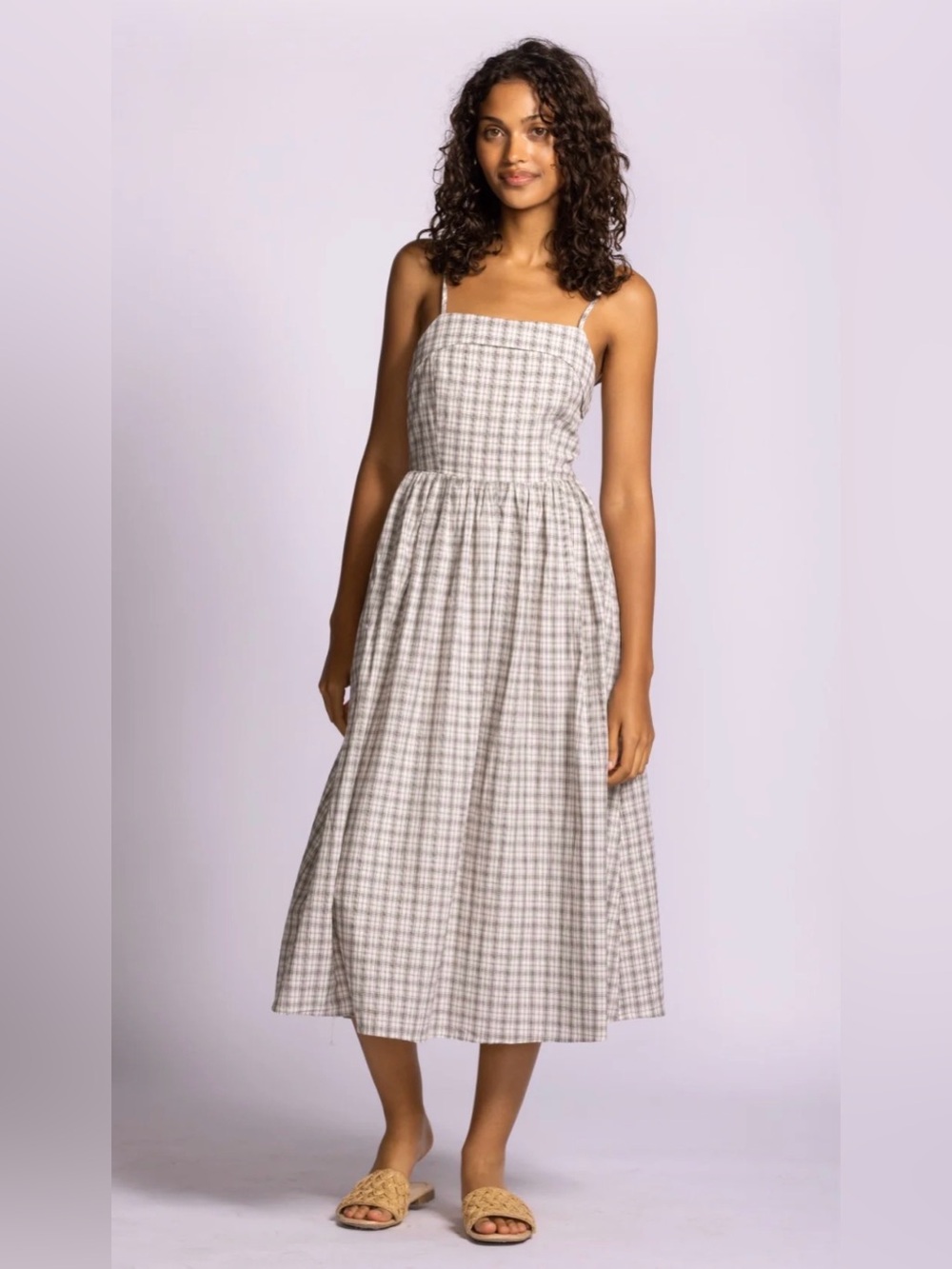 Pink Martini Laurelgrove Dress Plaid Midi Dress
